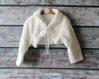 baby girl white bolero cardigan
