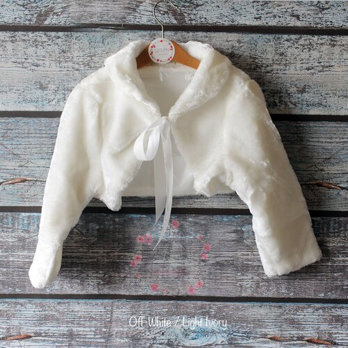 white fur bolero jacket