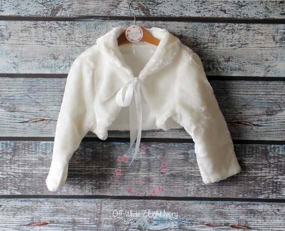baby girl white fur jacket