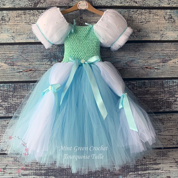 Unicorn dress,Turquoise fairy tulle tutu dress, birthday outfit, fairy tulle tutu dress, fairy costume, Cinderella costume