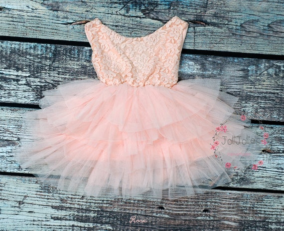 lace tutu flower girl dress