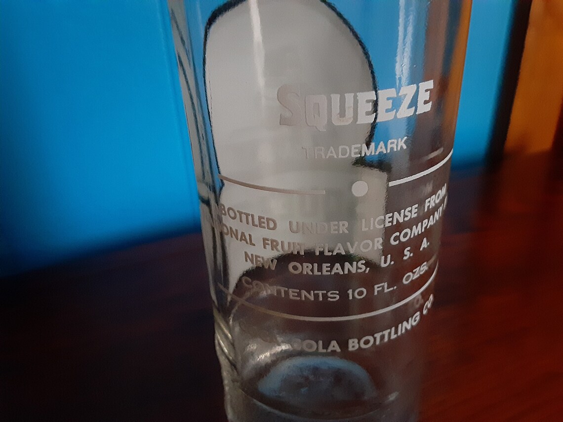 Vintage Glass Squeeze Soda Bottle Etsy