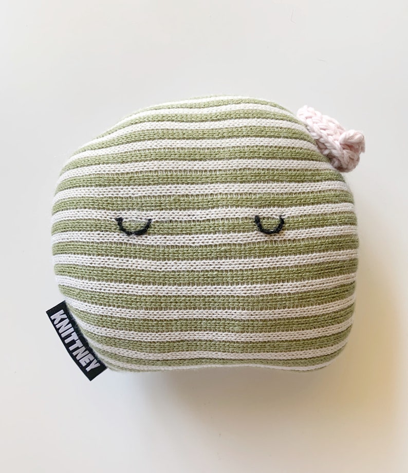 Michelle knit barrel cactus, plush toy, baby toy, baby shower gift image 1