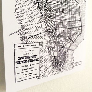 Black and White New York City Hand Drawn Map | Manhattan | NYC Street | Grid | #the100DayProject