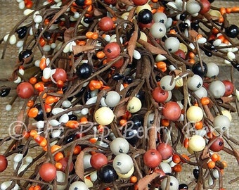 Fall Berry Garland, Burnt Orange, Black, Gray & Butter, Fall Mixed Berry Garland, Berry Garland, Fall Wreath, Wreath Making