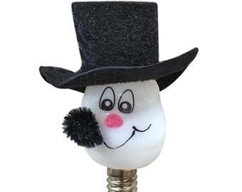 Silicone Dipped Novelty Bulbs: Snowman with Pipe, Holiday Deco Lighting