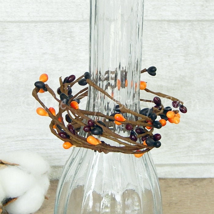 Halloween Taper Ring Mini Candle Ring Pip Berry Ring Floral Etsy