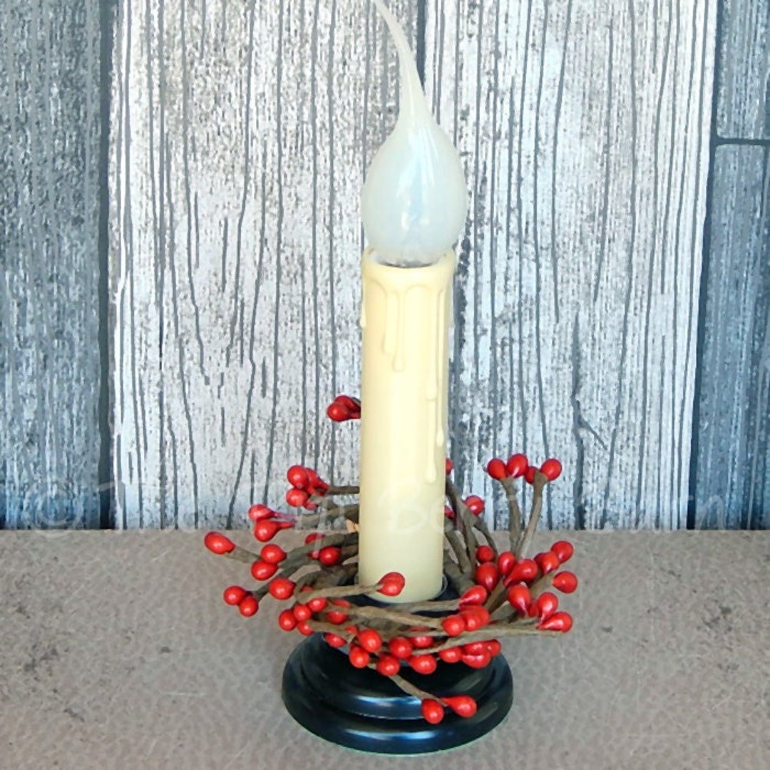 Adjustable Taper Candle Ring, Red Taper Candle Ring, Mini Candle Ring