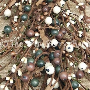 Rustic Berry Garland: River-Rocks Primitive 53”, Wreath Making