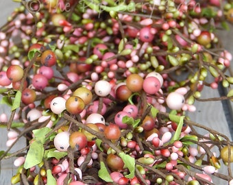 Spring Mixed Berry Garland: Pink & Green, Wreath Making Supplies