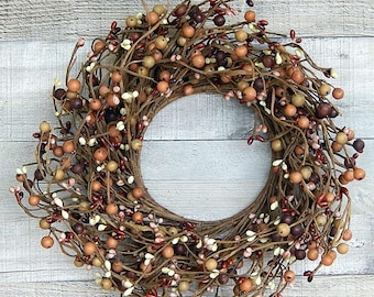 Farmhouse Candle Wreath: Rustic Red Sage & Terracotta Mix, Primitive Centerpiece Making