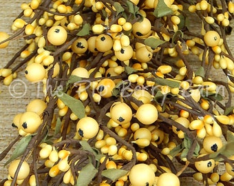 Yellow Berry Garland: 53" Spring Summer Decor