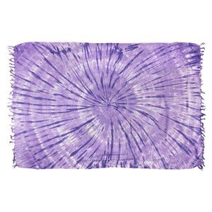 Unisex Purple Tie-Dye Sarong Versatile Beach Wrap, Swim Cover-Up & Stylish Pareo image 5
