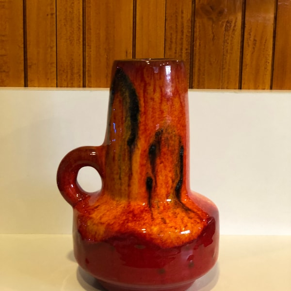 Vase Gerlach Keramik, fat lava, 70s, Kreutz Keramik, mint condition