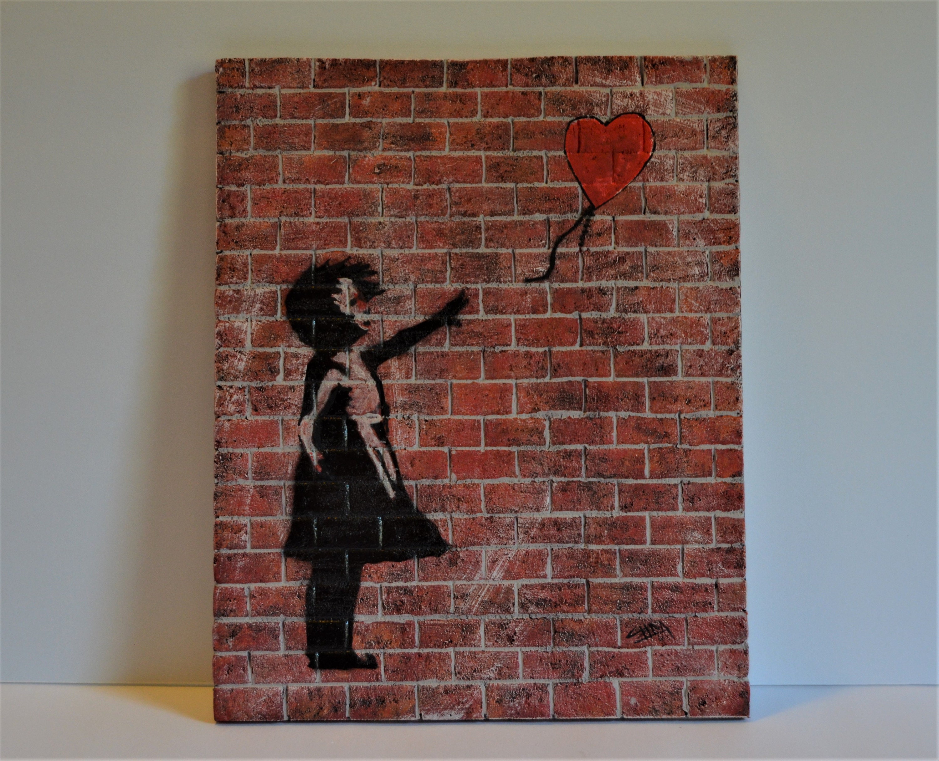 graffiti brick wall drawing