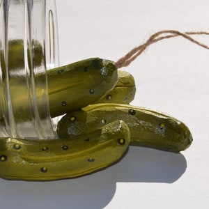 Hand carved wood Pickle, Christmas Pickle ornament, pickle ball,  shatterproof unbreakable kid friendly safe folk art