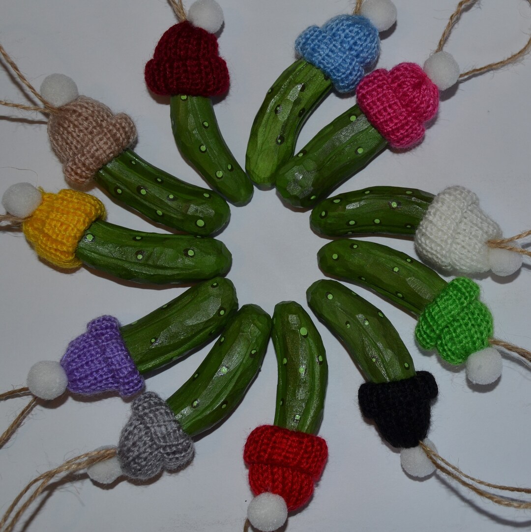 Cornichon Dhiver Sculpt La Main Bois Ornement De Cornichon De No l 