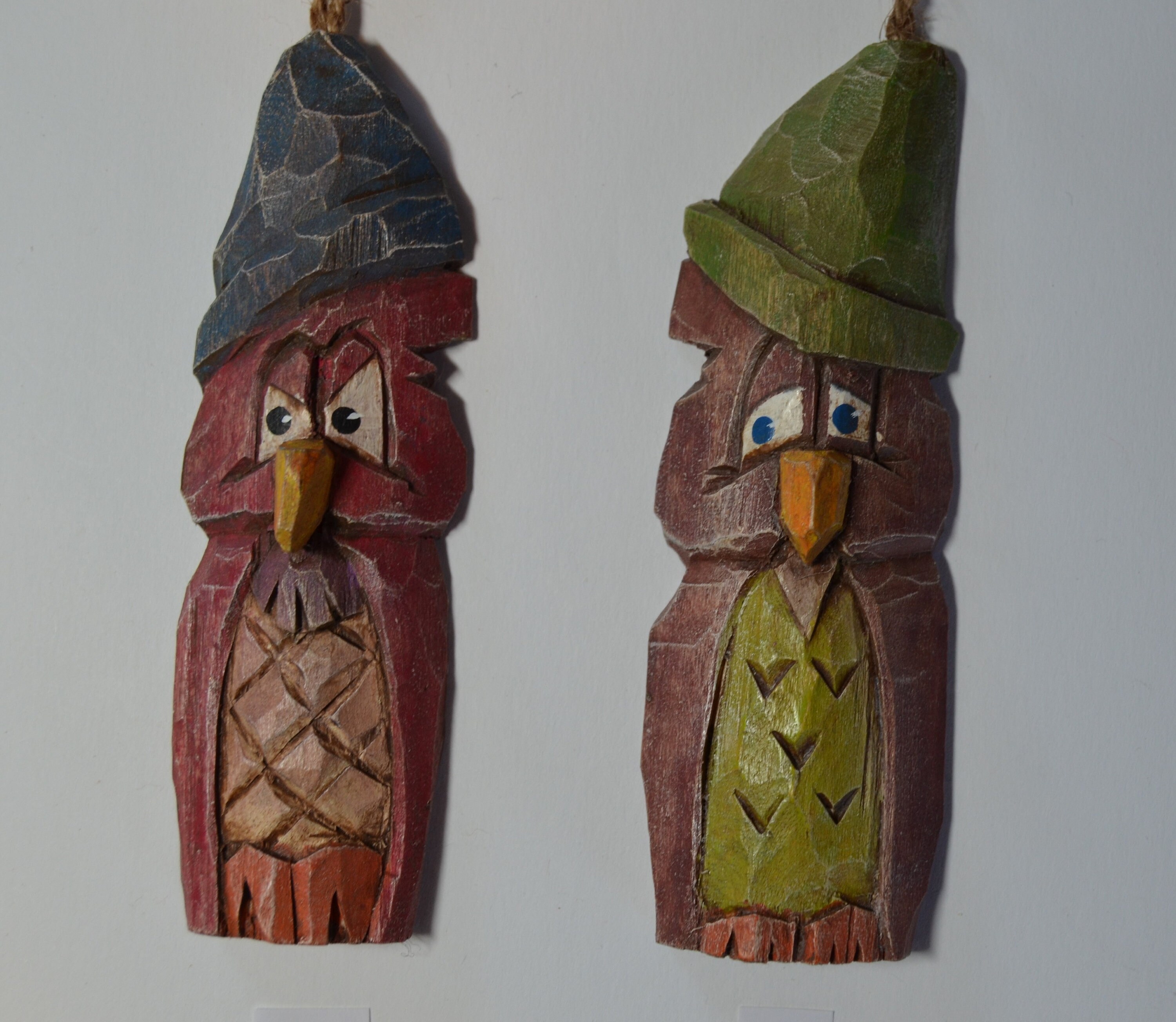 Hand Carved Funky Folk Art Robin Hood Owl Rustic Antique | Etsy