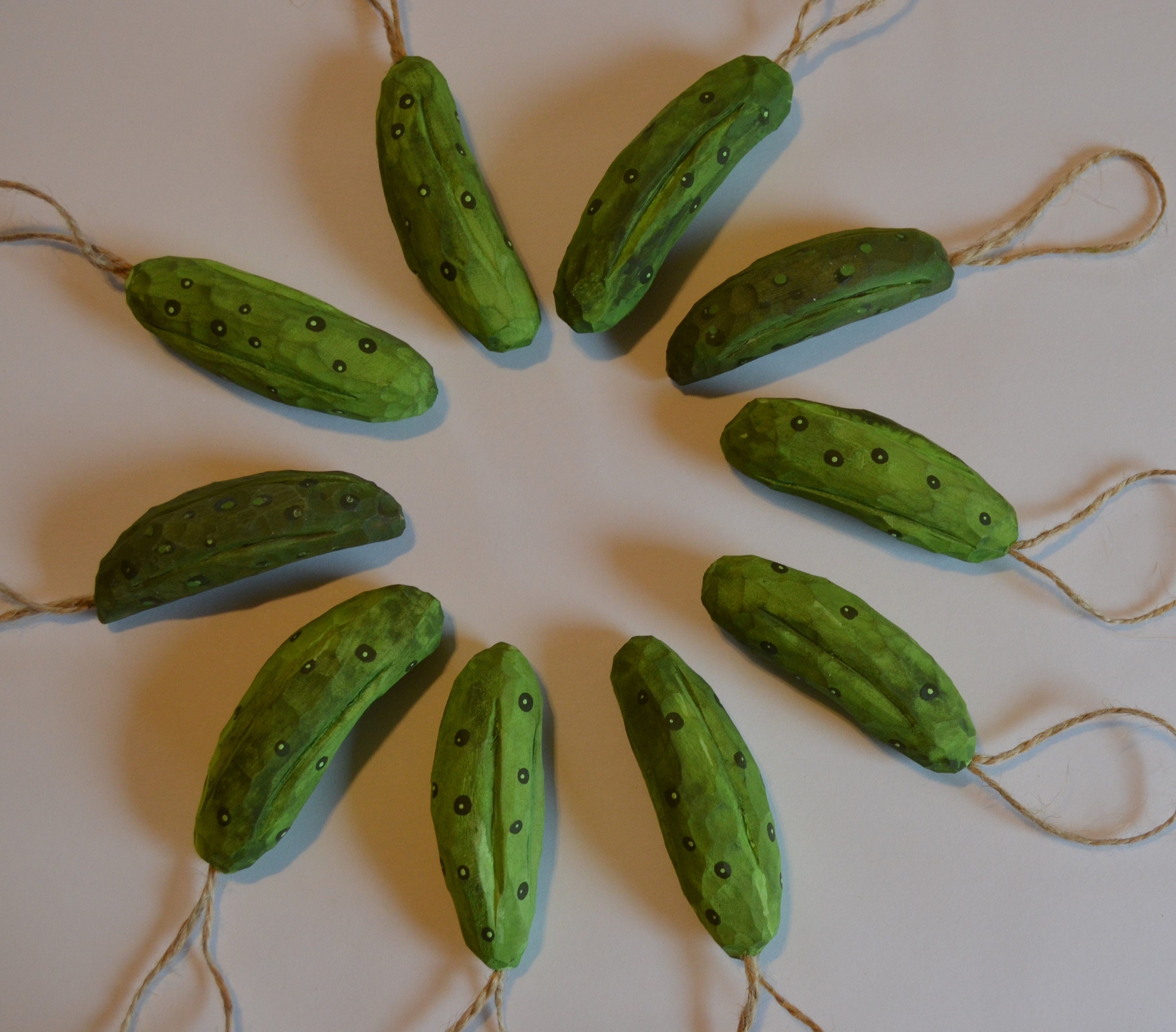 Hand carved wood Pickle Christmas Pickle ornament pickle Etsy