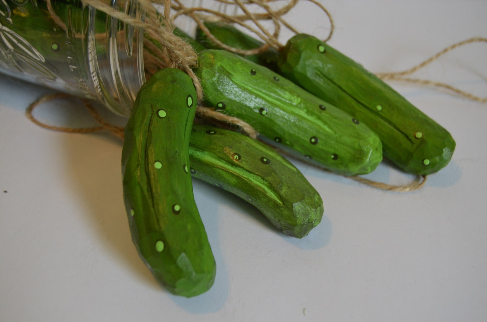 Hand carved wood Pickle Christmas Pickle ornament pickle Etsy