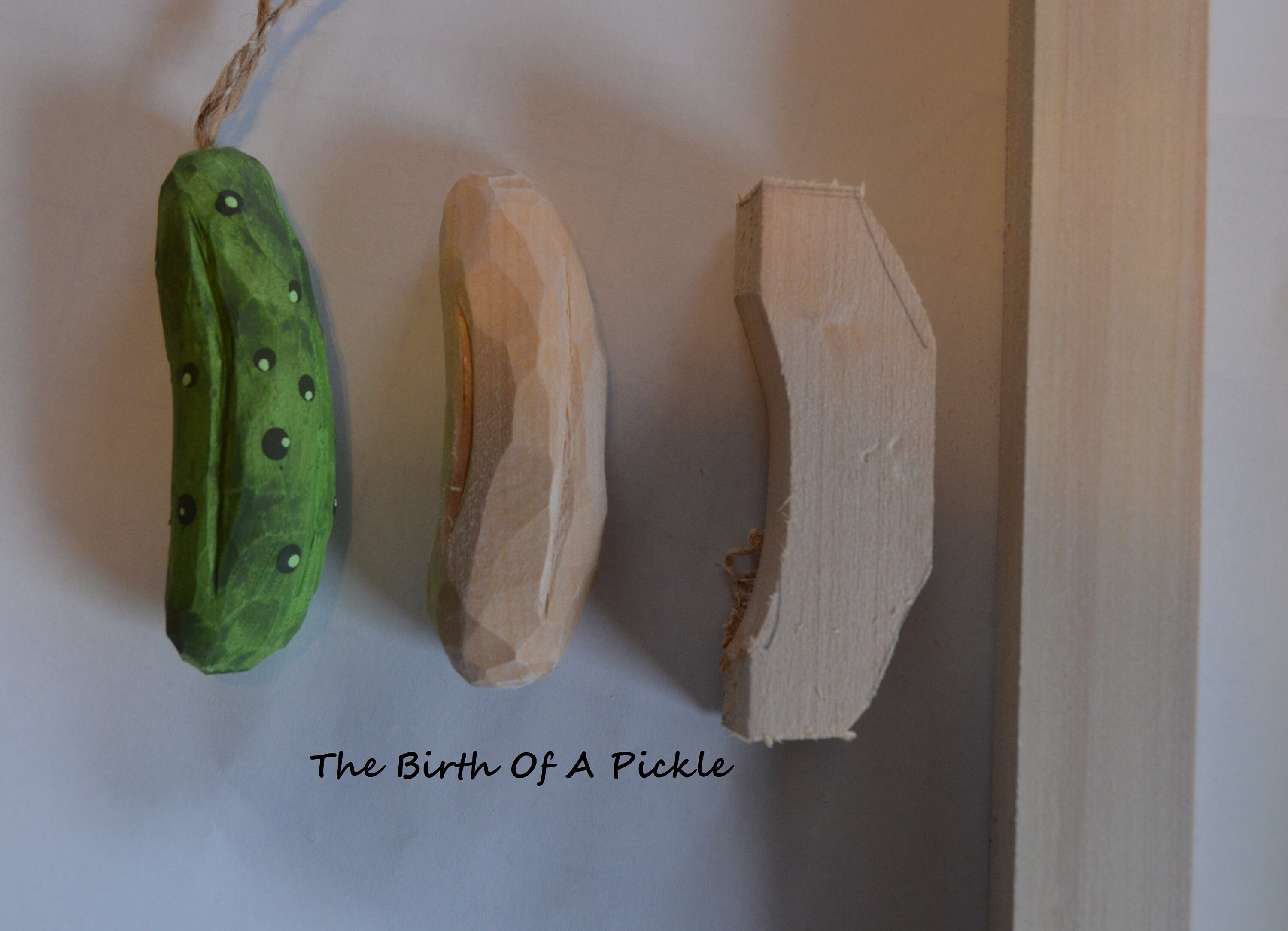 Hand carved wood Pickle Christmas Pickle ornament pickle Etsy