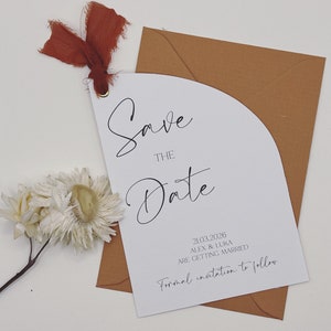 Orange Save the Date, Save The Date Cards, Ribbon Save The Date, Unique Save The Dates, Minimalist Wedding Invitation, Simple Save The Date