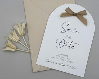 Akt Save The Date, Bogen Save The Date, Einzigartige Save The Date, Elegant Save The Date