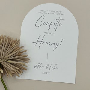 Confetti bruiloft bord, bord gepersonaliseerd bruiloft, bord confetti, bord confetti, verzend bord, confetti gooien