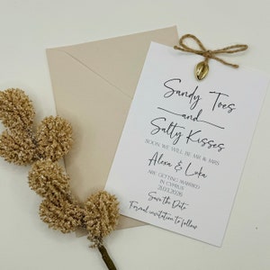 Destination Save the Date, Wedding Abroad, Overseas Wedding Invitations, Beach Save The Date, Travel Save The Date