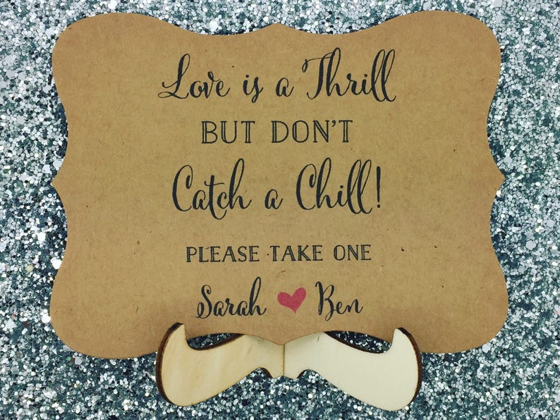 Custom and Personalised Wedding Blankets Sign