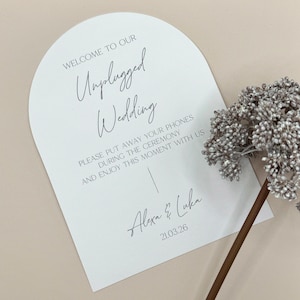 Unplugged Hochzeitsschild, Unplugged Zeremonie Zeichen, Hochzeitsschilder, höfliche Notiz keine Telefone oder Kameras Hochzeitsschild