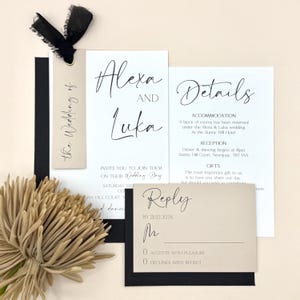Hochzeitseinladung, Band Hochzeitseinladung Bündel, Hochzeitseinladung und Umschlag, Minimalistisch, QR Code