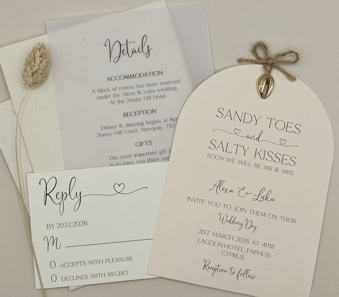 Destination Wedding Invitation, Abroad Wedding Invite, Wedding