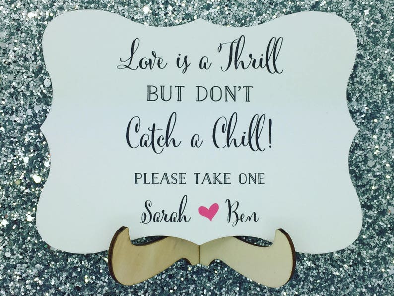 Custom and Personalised Wedding Blankets Sign