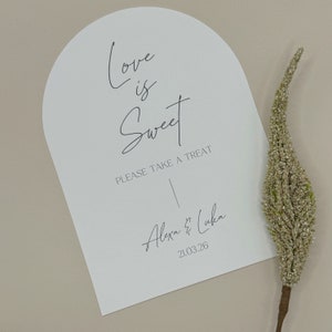 Personalized Wedding Dessert Table Sign: Arched Treat Sign