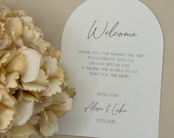 Personalisierte Danksagungskarte Hochzeit: Gewölbter Tischdekoration