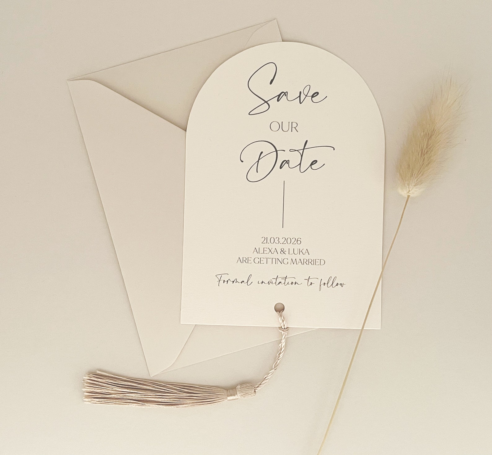 Save the Date Karten mit Quasten