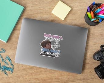 Funny Kindergarten Cop Quote Arnold Schwarzenegger Kiss-Cut Sticker, Humorous Childish Decal, Back to School Gift, Laptop Decor, Movie Fan