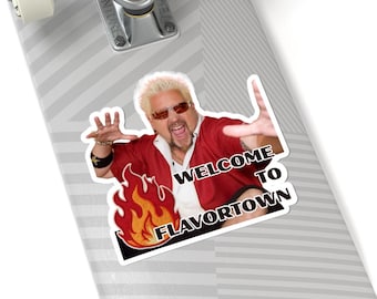 Welcome to Flavortown Sticker | Guy Fieri Meme, Chef Gift