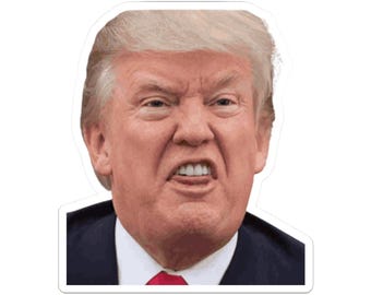 Funny Trump THICKKKK Face Sticker, Political Humor Decal