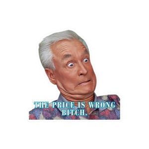 Vinylstickers, quote Bob Barker Adam Sandler Happy Gilmore Movie Relateable, grappige stickers, Kiss-Cut Stickers, cadeau filmliefhebber, laptopsticker