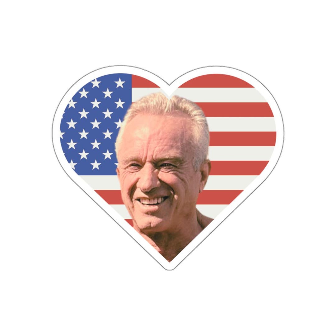 Jfk Jr. Sticker Robert Kennedy Jr Heart Eyes Kiss-cut Stickers, Health Advocate Gift ...