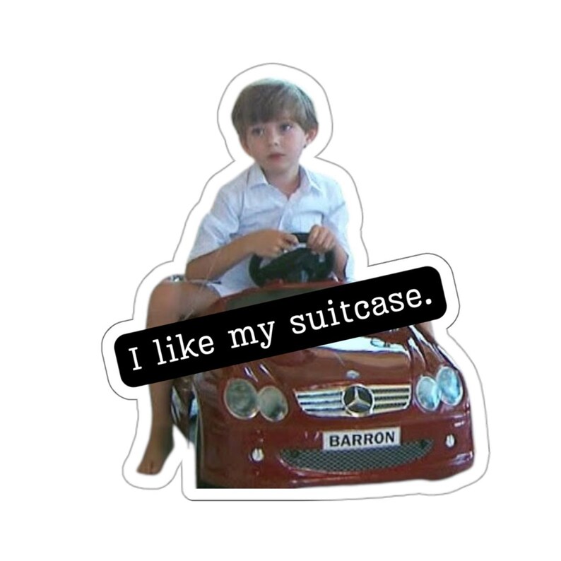 Barron Trump Funny Meme Kiss-cut Stickers, Luggage Decals, Trending ...