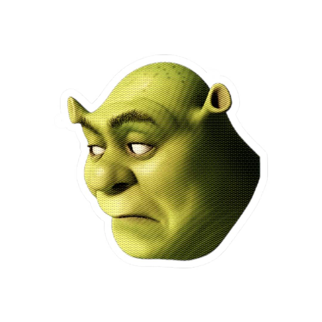 Awkward Shrek Meme Sticker, Funny Viral Decal, Laptop, Hydro Flask - Etsy