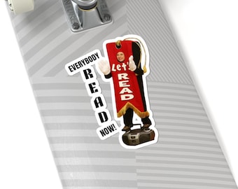 Brick Heck "Let's Read" Mascot Sticker | The Middle TV Show Funny Decal | Lover Laptop Sticker