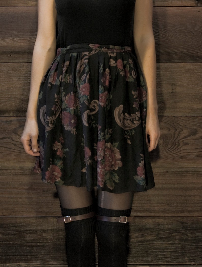 Leather Stocking/ThighHigh Straps with Brass or Nickel Etsy