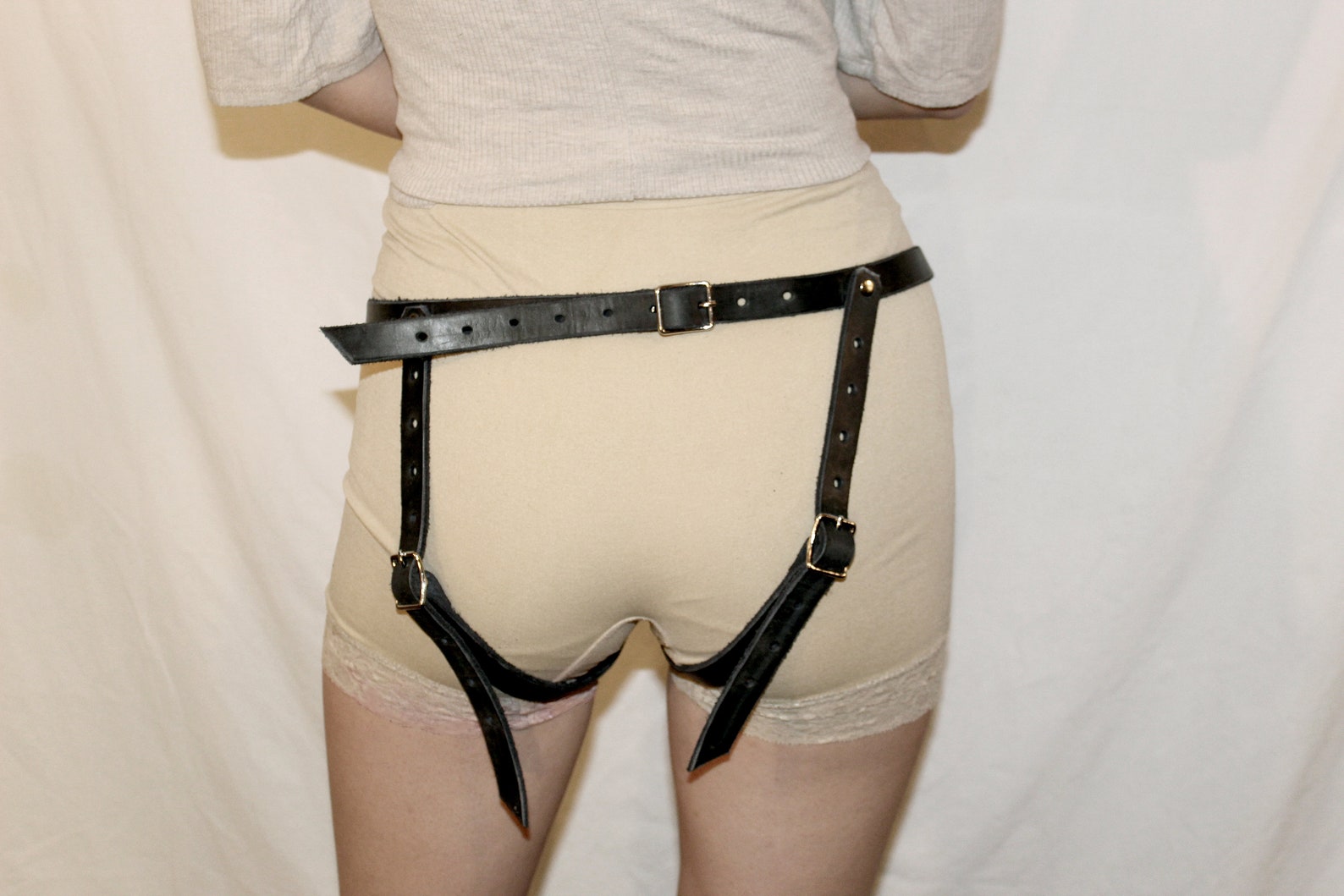 Handmade Leather Strap On Harness Etsy