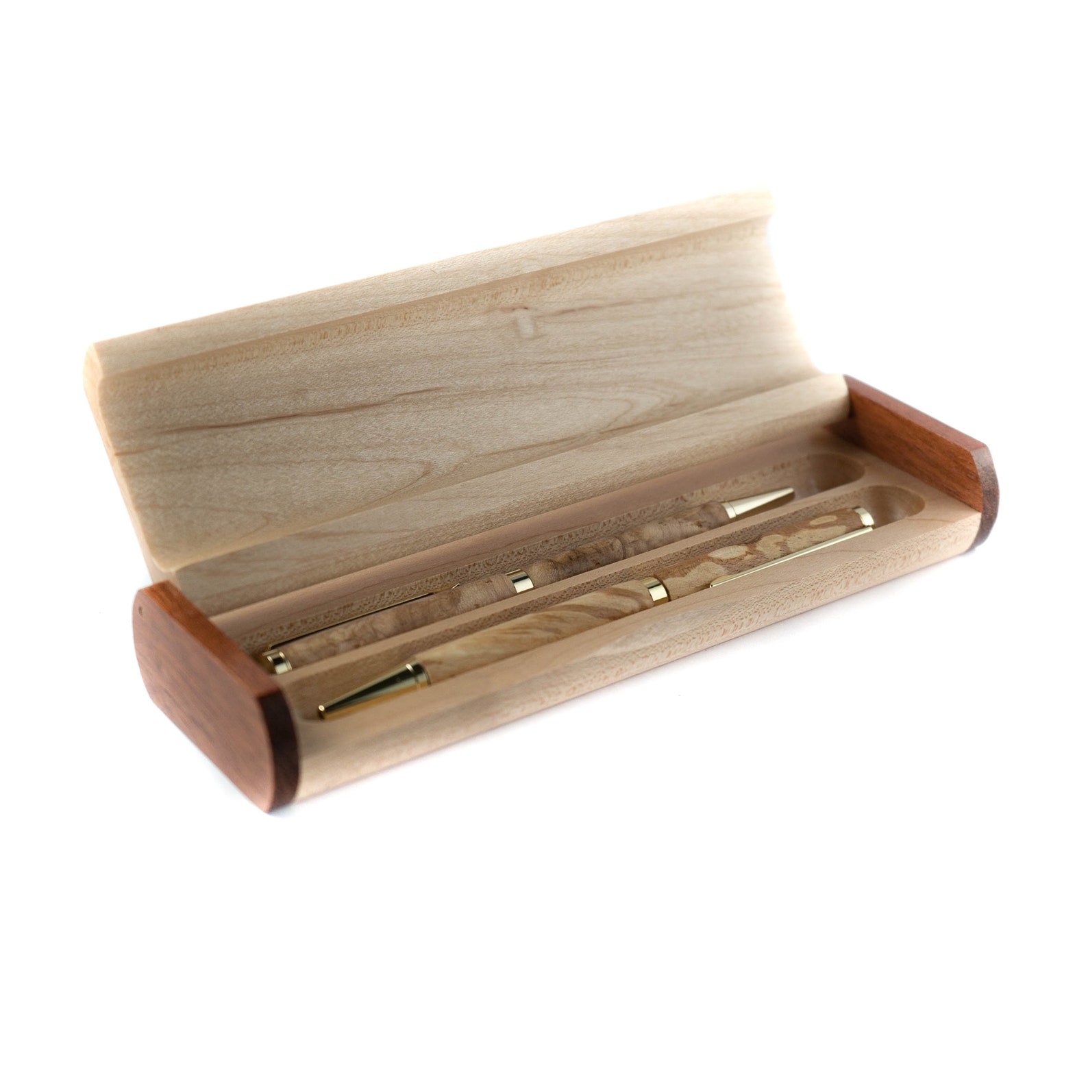 Wooden Case for Two Writing Pens Wooden Pen Case Pen Case Etsy
