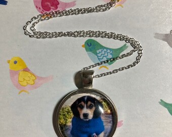 Personalized Custom Pet & Family Necklace! Handmade Necklace / Dogs / Cats / Animals / Silver Necklace / Pendant Necklace / Gift Idea / Cute