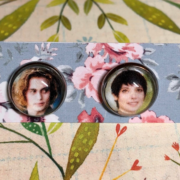 Twilight Inspired Alice Cullen & Jasper Hale Earrings! Stud Earrings / Silver Earrings / Vampire / Book Lover / Love / Clip On Earrings